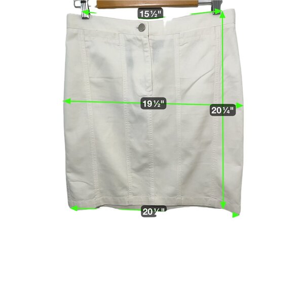 Jones New York white petite micro corduroy mini-skirt size‎ 8 - Picture 5 of 6